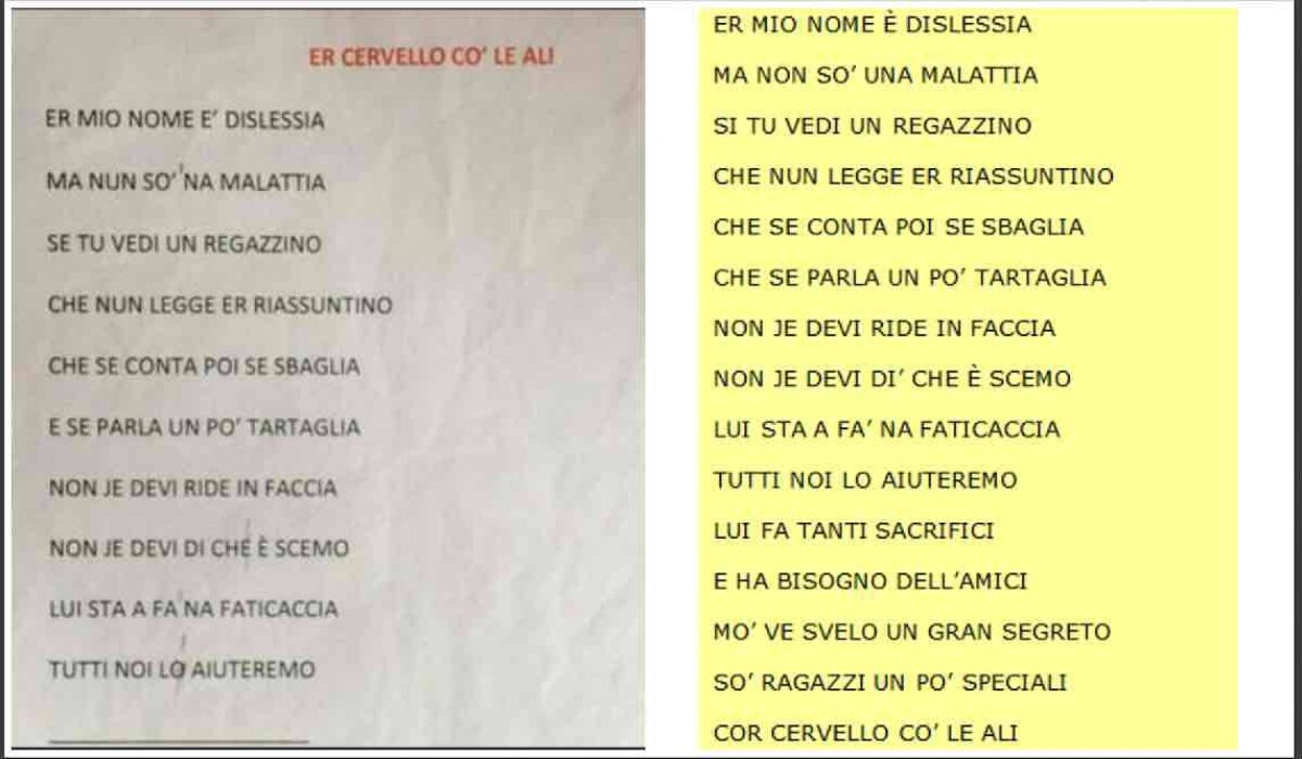 La Poesia Sulla Dislessia In Dialetto Romanesco Di Una Bambina Di 10 Anni